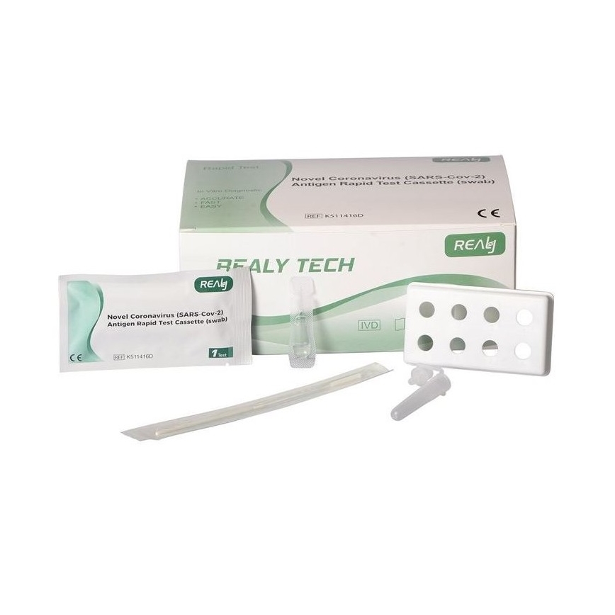RealyTech - Antigénový COVID-19 Rapid rýchlo test (swab) výterový - do nosa 25ks