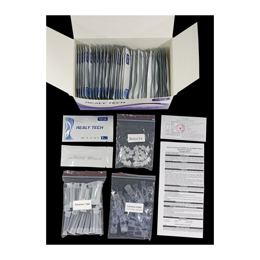 RealyTech - Antigénový COVID-19 Rapid test (saliva) zo slín 20ks