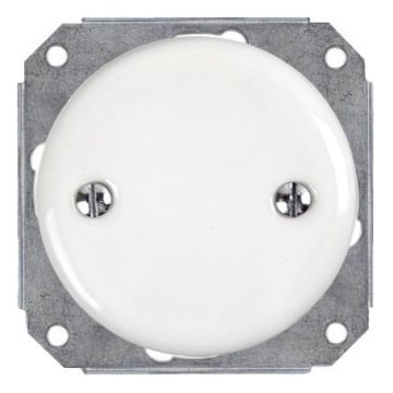 Reblig - Porcelánová retro krytka elektroinštalácie, biela
