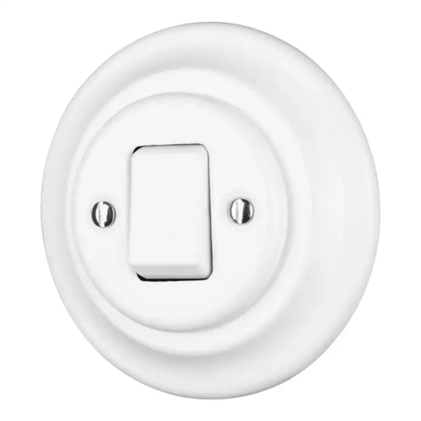 Reblig - Porcelánový retro rámček jednoduchý biely