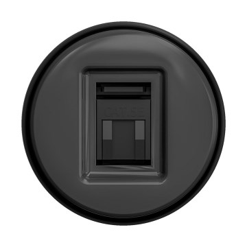 Reblig - Retro dátová zásuvka bez rámčeka antracitová