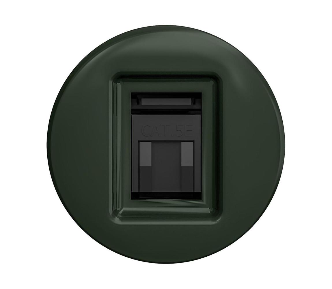 Reblig - Retro dátová zásuvka bez rámčeka zelená Z/DATA