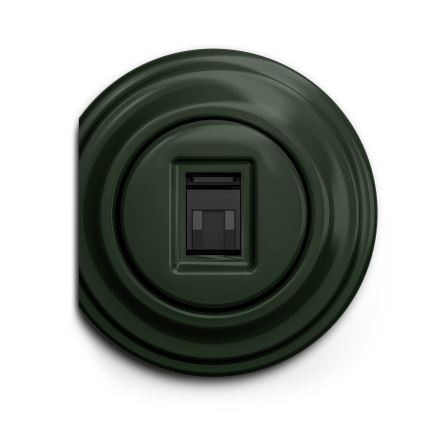 Reblig - Retro dátová zásuvka bez rámčeka zelená