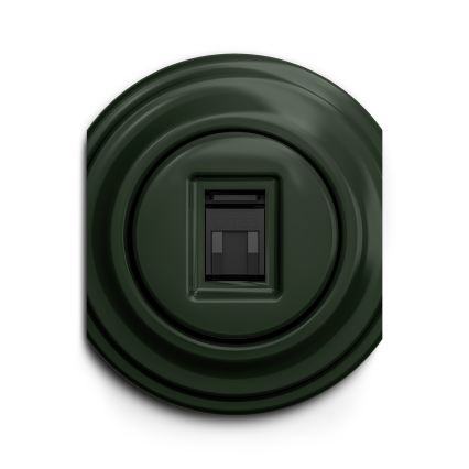 Reblig - Retro dátová zásuvka bez rámčeka zelená