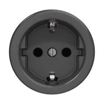 Reblig - Retro domová zásuvka bez rámčeka SCHUKO 230V/16A antracit
