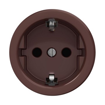 Reblig - Retro domová zásuvka bez rámčeka SCHUKO 230V/16A hnedá