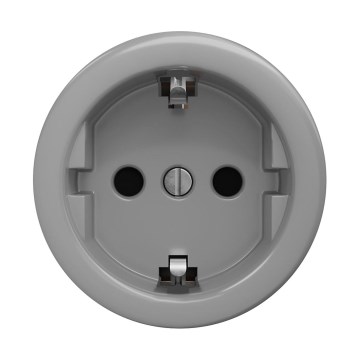 Reblig - Retro domová zásuvka bez rámčeka SCHUKO 230V/16A sivá
