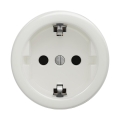 Reblig - Retro domová zásuvka SCHUKO 230 V/16 A bez rámčeka, keramická, biela