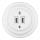 Reblig - Retro porcelánová USB napájacia zásuvka s rámikom, 2× USB-A, biela