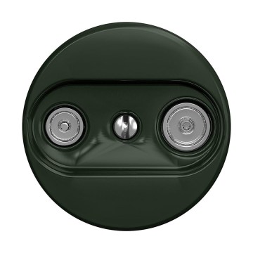 Reblig - Retro účastnícka zásuvka TV+R (priebežná) bez rámčeka zelená