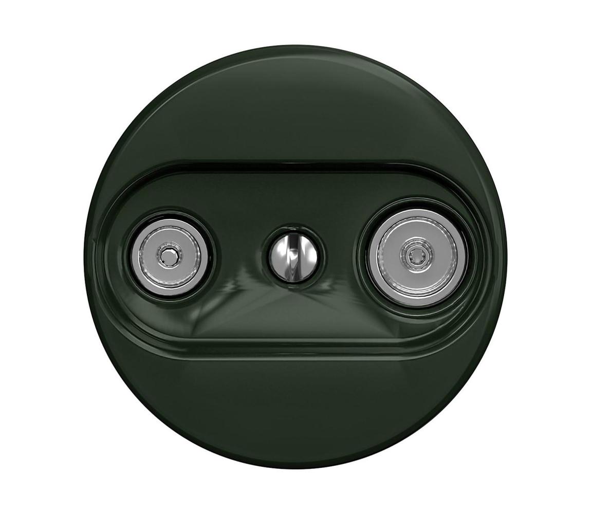 Reblig - Retro účastnícka zásuvka TV+R (priebežná) bez rámčeka zelená Z/TV/P