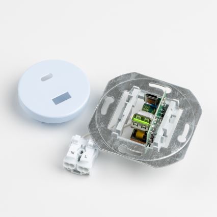 Reblig - Retro USB zásuvka A+C s rámčekom modrá