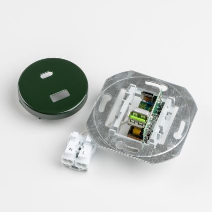Reblig - Retro USB zásuvka A+C so zeleným rámikom