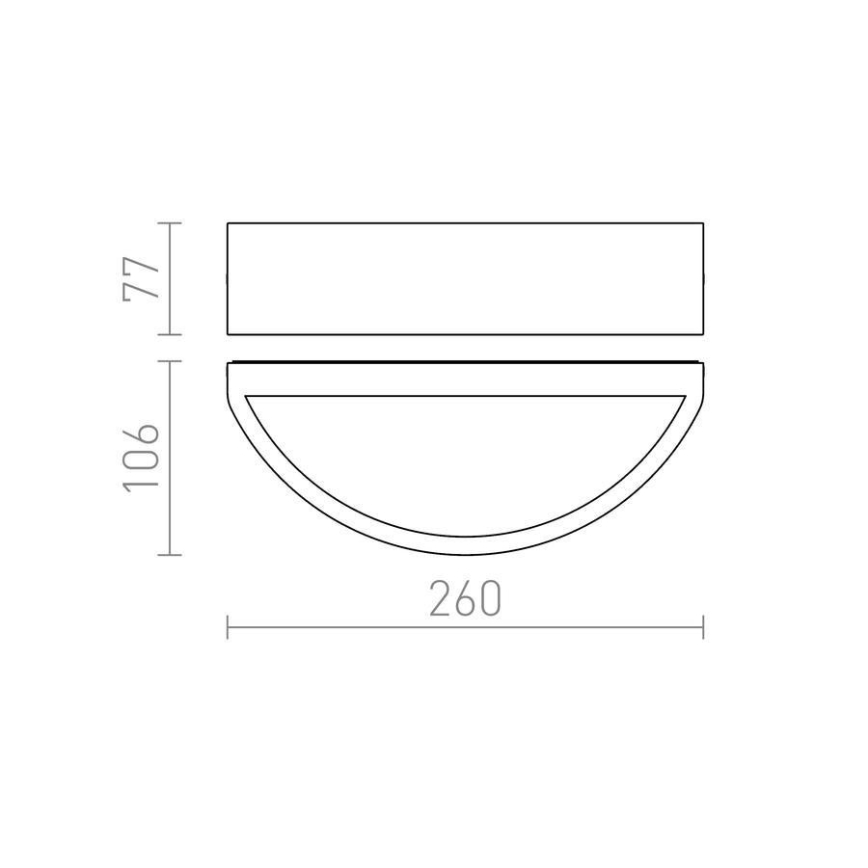 RED  -Design Rendl- R10364 - Vonkajšie nástenné svietidlo LESA 1xE27/26W/230V IP54