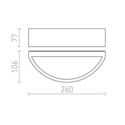 RED - Design Rendl - R10365 - Vonkajšie nástenné svietidlo LESA 1xE27/26W/230V IP54