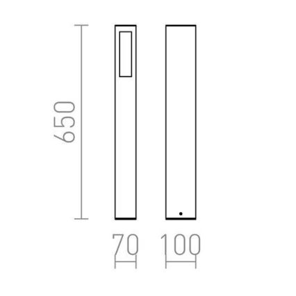 RED - Design Rendl - R10441 - Vonkajšia lampa TREEZA 1xE27/26W/230V IP54