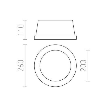 RED - Design Rendl - R10444 - Podhľadové svietidlo MIA 2xE27/40W/230V