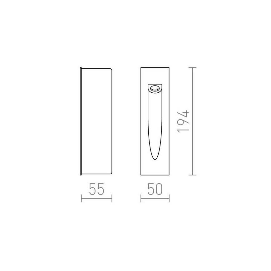 RED -Design Rendl-R10545- LED Vonkajšie schodiskové svietidlo GAP LED/3W/230V IP54