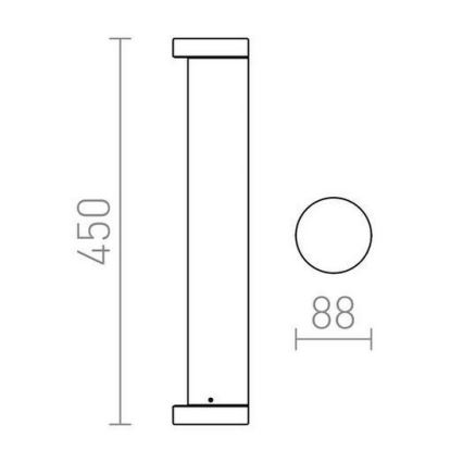 RED - Design Rendl - R11171 - LED Vonkajšia lampa SONET LED/7W/230V IP54 antracit