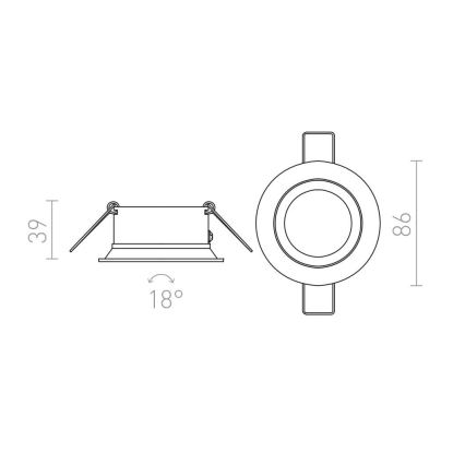 RED - Design Rendl - R11738 - Podhľadové svietidlo SOBER 1xGU10/50W/230V biela