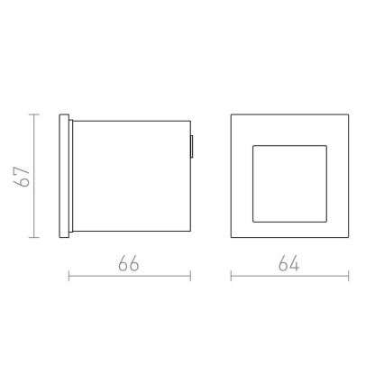 RED - Design Rendl-R12015 - LED Vonkajšie vstavané svietidlo TESS LED/3W/230V IP54 antracit