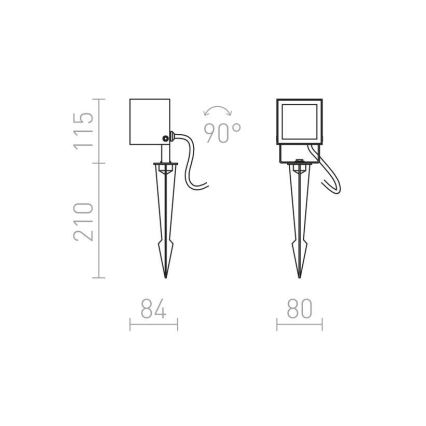 RED - Design Rendl - R12025 - LED Vonkajšie svietidlo BORA LED/6W/230V IP54