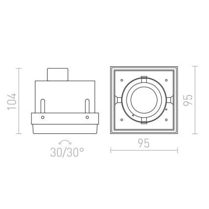 RED - Design Rendl - R12052 - Podhľadové svietidlo ELECTRA 1xGU10/50W/230V