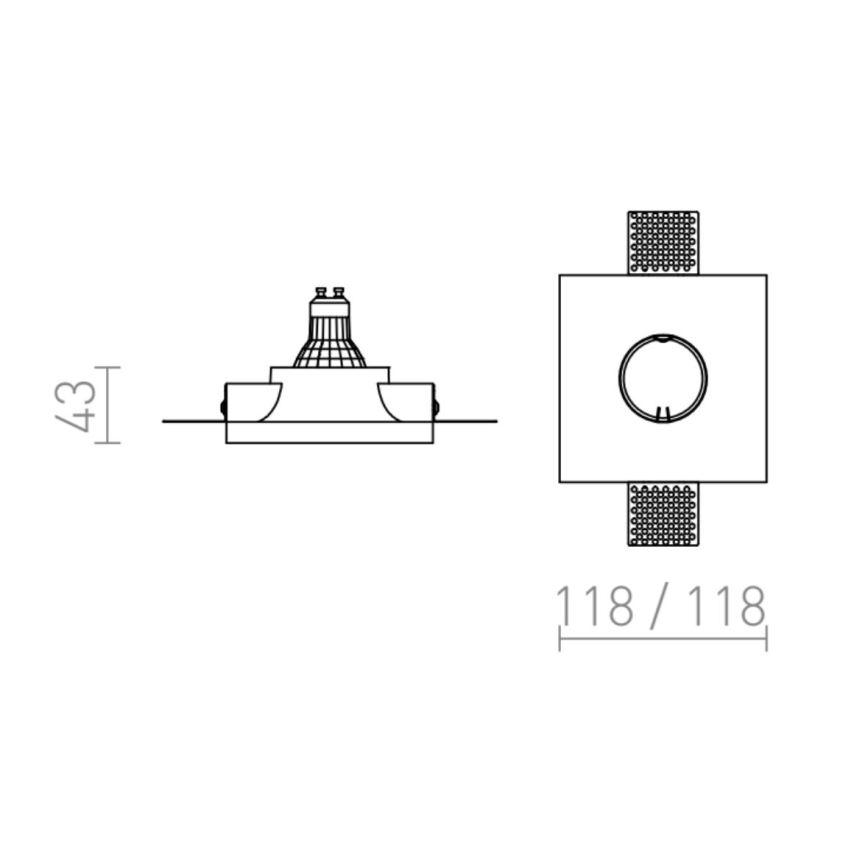 RED - Design Rendl - R12358 - Podhľadové svietidlo DINGO 1xGU10/35W/230V