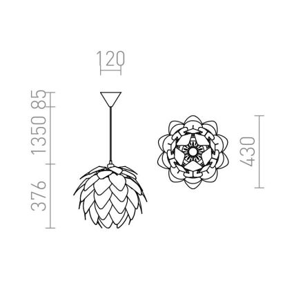RED - Design Rendl - R12381 - Luster na lanku ENCOMBRE 1xE27/42W/230V