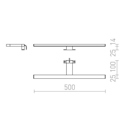 RED - Design Rendl - R12400 - LED Kúpeľňové osvetlenie zrkadla BALEA LED/7W/230V IP44