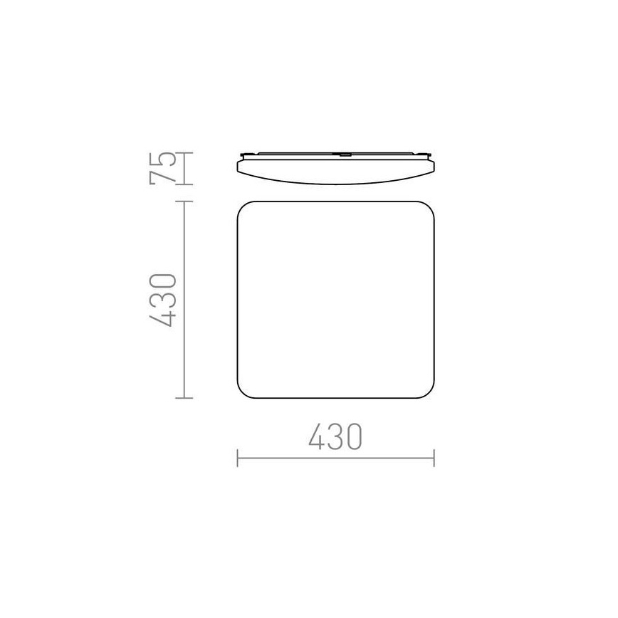 RED - Design Rendl - R12437 - LED Stropné svietidlo SEMPRE LED/36W/230V štvorec