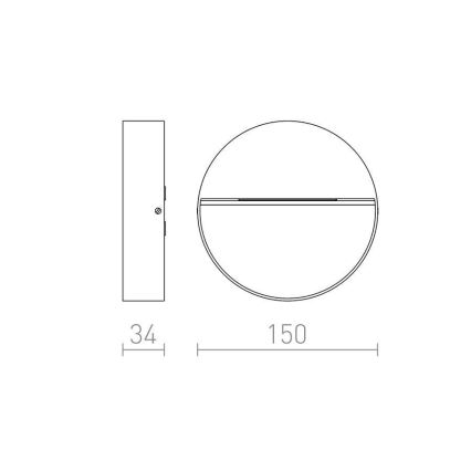 RED - Design Rendl - R12539 - LED Vonkajšie nástenné svietidlo AQILA LED/6W/230V IP54