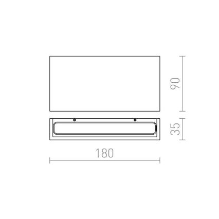 RED - Design Rendl - R12573 - LED Vonkajšie nástenné svietidlo TORINO 2xLED/5W/230V IP54