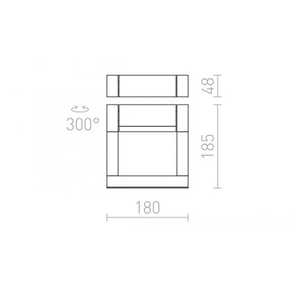 RED - Design Rendl-R12623- LED Vonkajšie nástenné svietidlo AQUE LED/8W/230V IP54