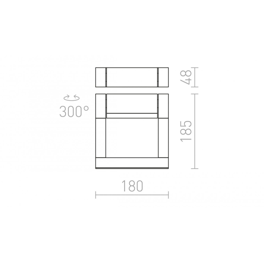 RED - Design Rendl-R12623- LED Vonkajšie nástenné svietidlo AQUE LED/8W/230V IP54