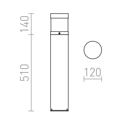 RED - Design Rendl - R12626 - LED Vonkajšia lampa ABAX LED/15W/230V IP54 antracit