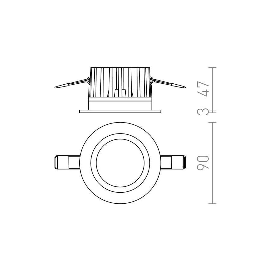 RED - Design Rendl - R12716 - LED Kúpeľňové podhľadové svietidlo TOLEDO 8W/230V IP44