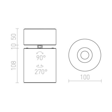 RED - Design Rendl - R12839 - LED Bodové svietidlo CONDU LED/20W/230V biela