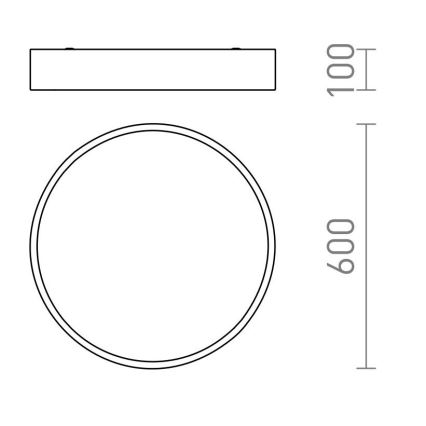 RED - Design Rendl - R13333 - LED Stropné svietidlo MEZZO LED/60W/230V čierna