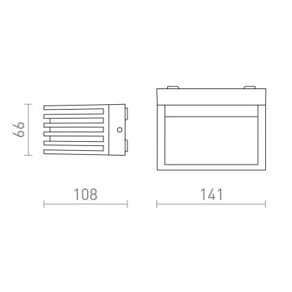 RED - Design Rendl  -R13564 - LED Vonkajšie nástenné svietidlo CLAIRE LED/6W/230V IP54