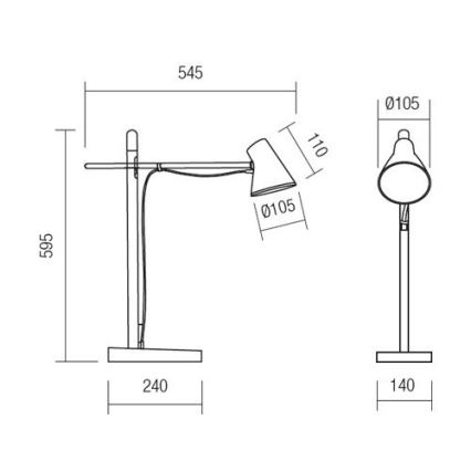 Redo 01-1119 - LED Stmievateľná dotyková stolná lampa LED/5W/230V USB