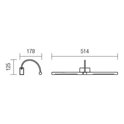 Redo 01-1138 - LED Obrazové svietidlo KENDO LED/12W/230V 51,4 cm matný chróm