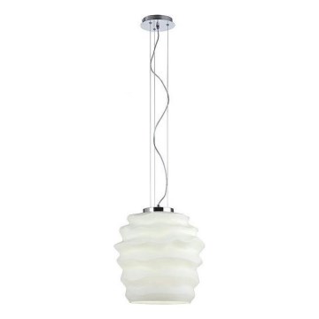 Redo 01-1141 - Luster na lanku MAGMA 1xE27/42W/230V priemer 38 cm lesklý chróm/biela