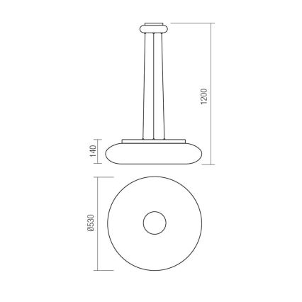 Redo 01-1175 - LED Luster na lanku JADE LED/24W/230V 4000K