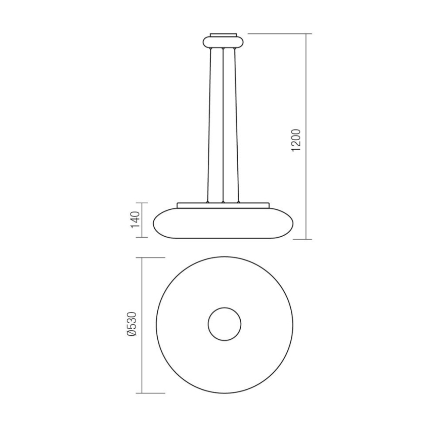 Redo 01-1175 - LED Luster na lanku JADE LED/24W/230V 4000K