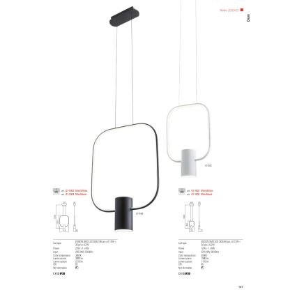 Redo 01-1227 - LED stmievateľná stolová lampa DOM LED/21W/230V čierna