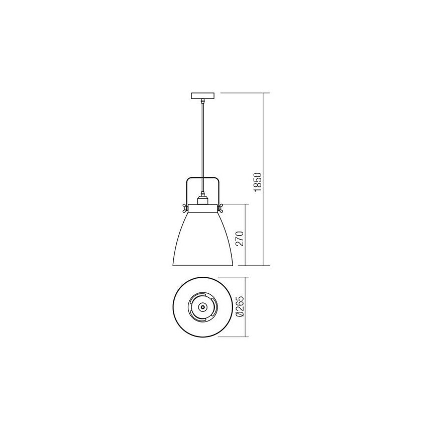 Redo 01-1275 - Luster na lanku ARNE 1xE27/42W/230V šedá
