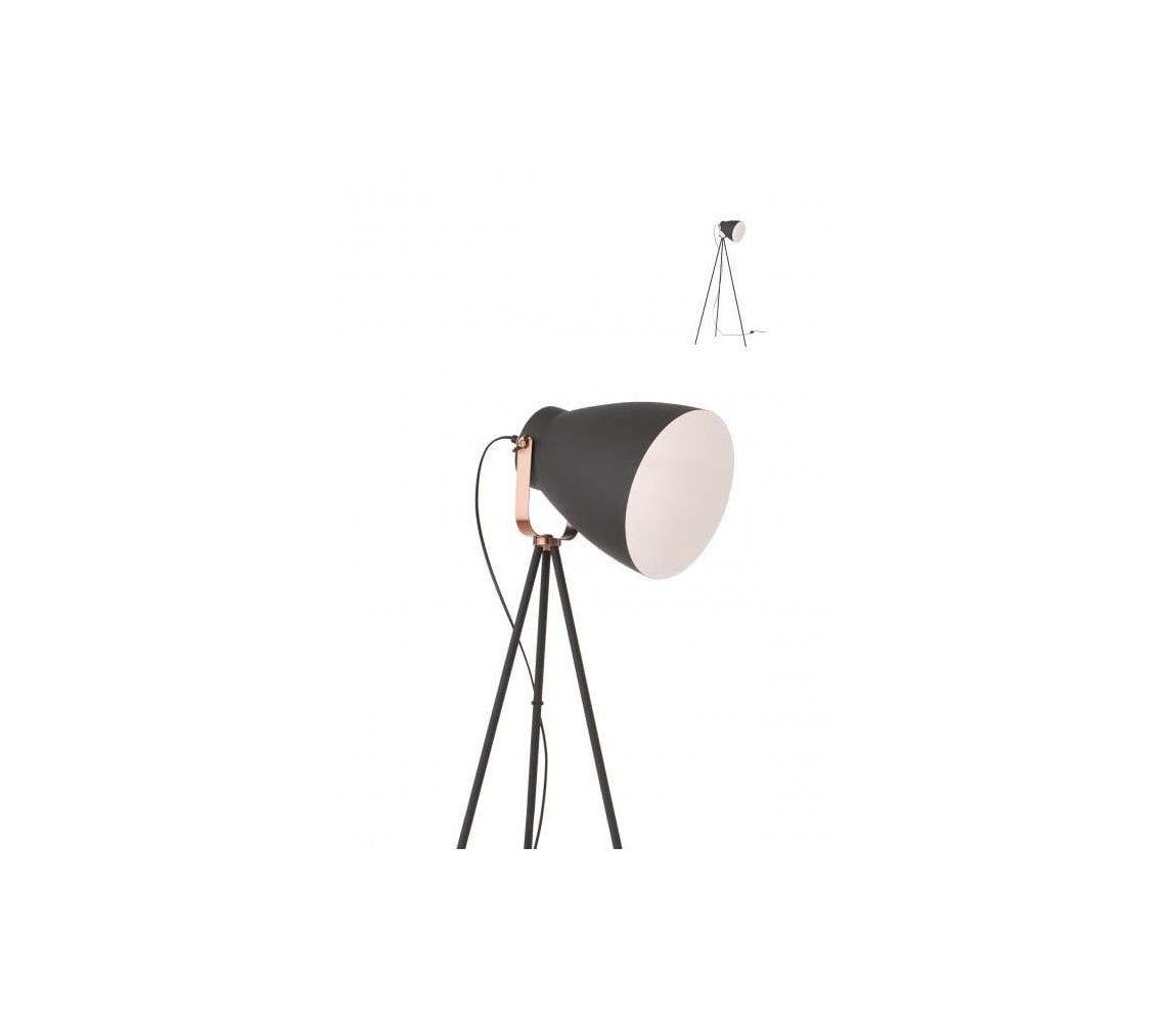Redo Redo 01-1276 - Stojacia lampa ARNE 1xE27/42W/230V čierna 