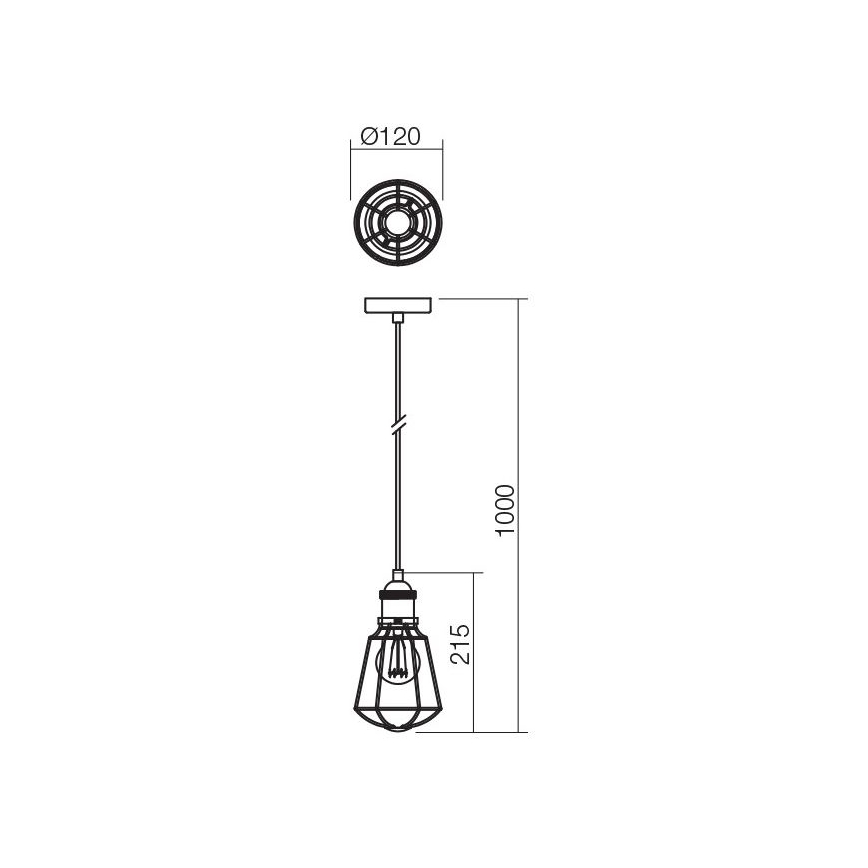 Redo 01-1301 - Luster na lanku THARU 1xE27/42W/230V