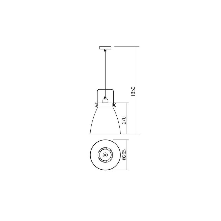 Redo 01-1311 - Luster na lanku ARNE 1xE27/42W/230V biela
